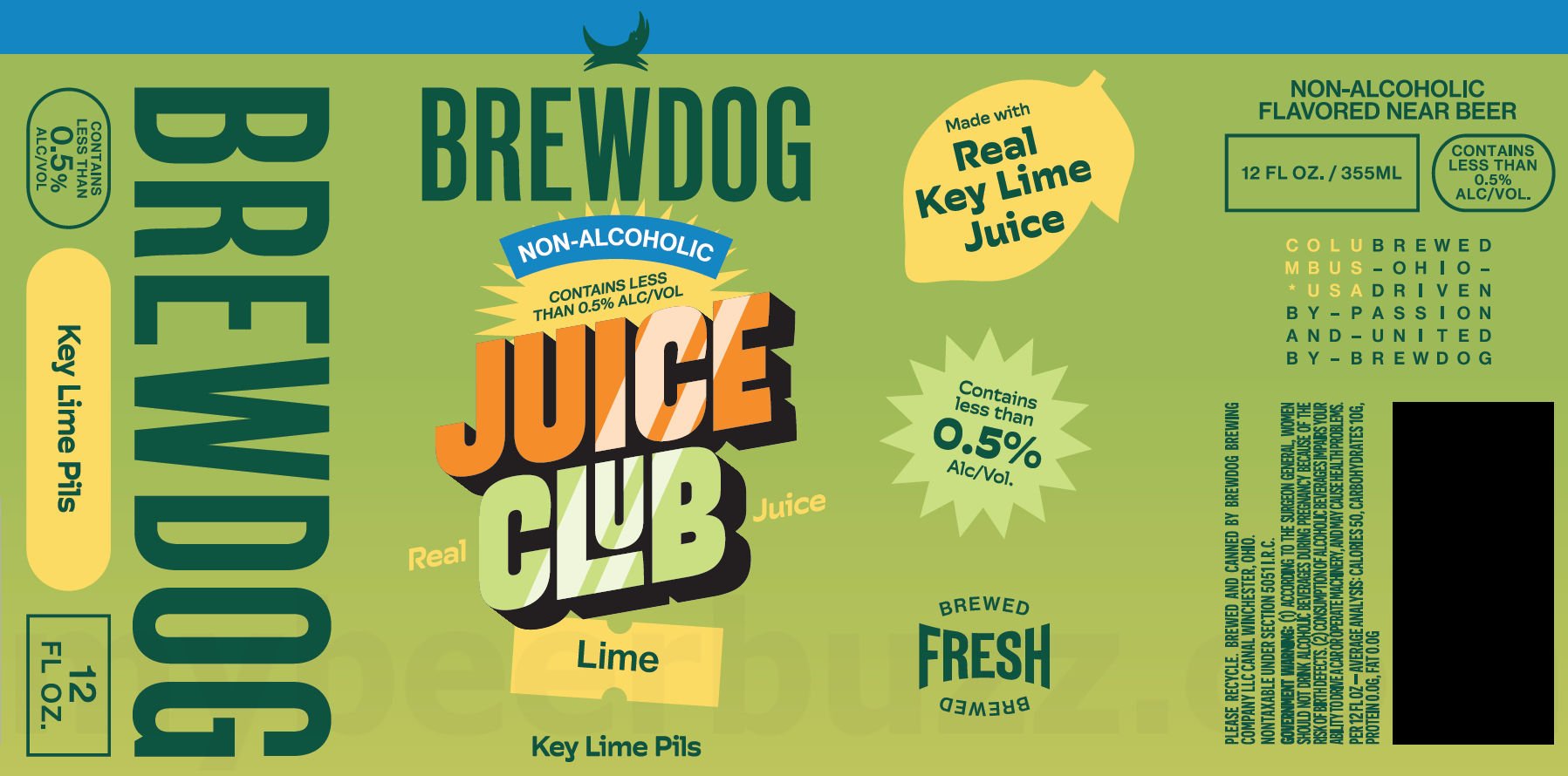 2025 BrewDog Juice Club Lime 12-oz Cans