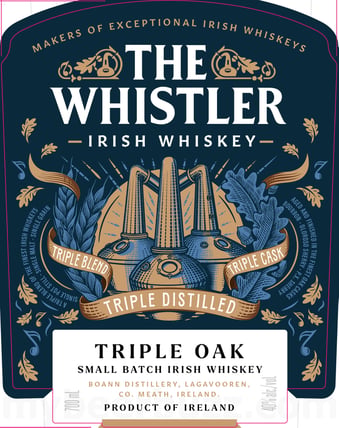 2025 The Whistler Triple Oak Small Batch Irish Whiskey 700ml Bottles