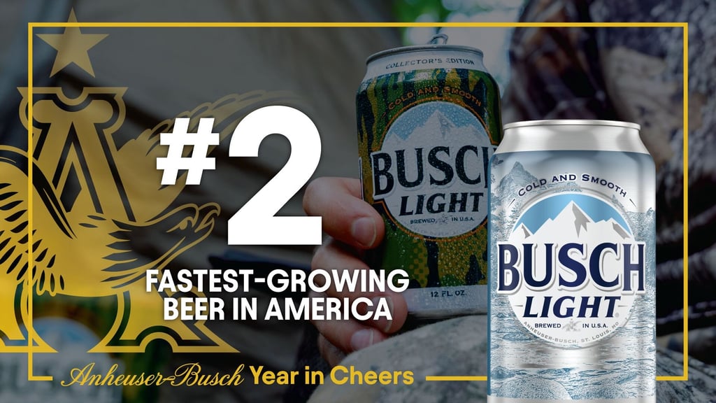 Anheuser-Busch’s Busch Light Continues To Drive Momentum As The #2 Fastest Growing Beer In America