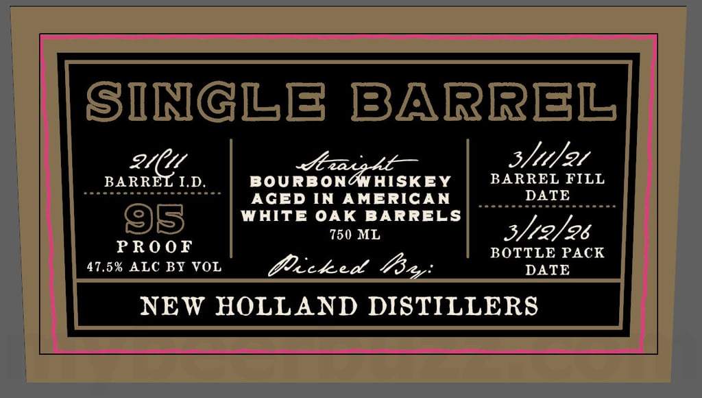 New Holland Dragon’s Milk Origin Single Barrel 95 Bourbon Whiskey