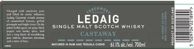 Ledaig Castaway Single Malt Scotch Whiskey Matured In Rum and Tequila Casks