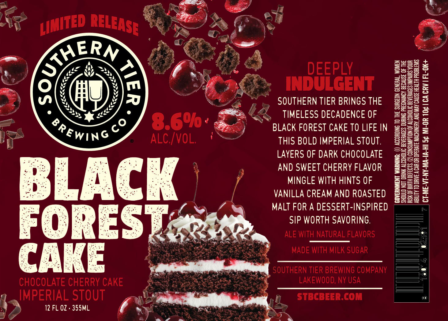 2026 Southern Tier Black Forest Cake 12-oz Cans