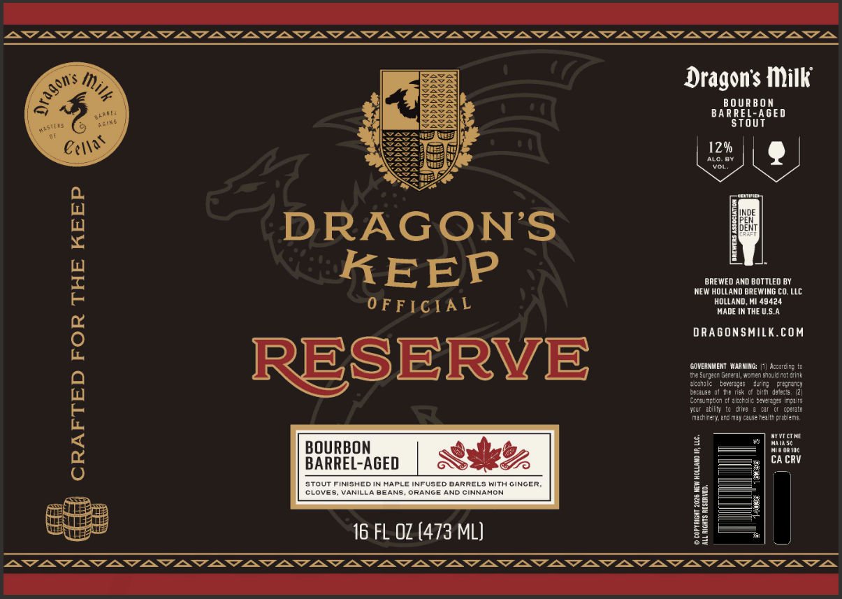 2026 New Holland Dragon's Keep Official Reserve Maple 16-oz Cans