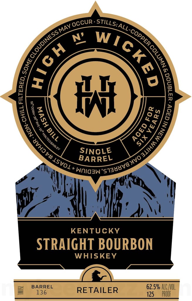 High N’ Wicked Single Barrel Six Year Kentucky Straight Bourbon Whiskey