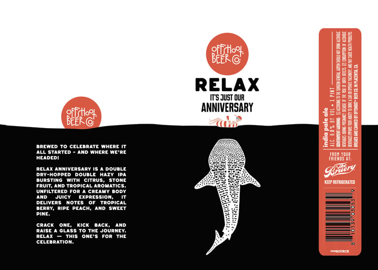 2026 Offshoot Beer Relax It's Just Our Anniversary 16-oz Cans