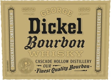 George Dickel 8 Year Bourbon Whisky Charcoal Chill Filtered