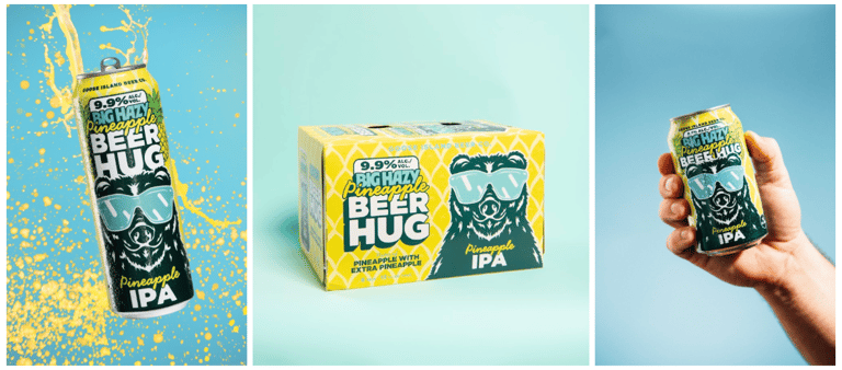 G2026 oose Island Big Hazy Pineapple Beer Hug Cans