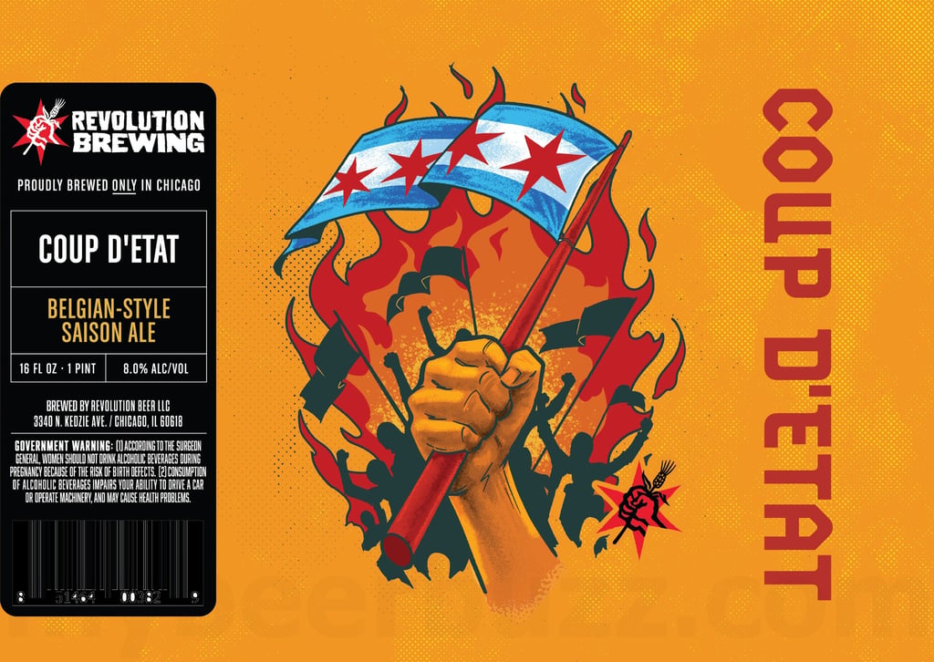 Revolution Brewing Unveils New 2026 Can Releases: Coup D’Etat Saison & Peach Brandy Barrel D.B.V.S.O.J. Barleywine