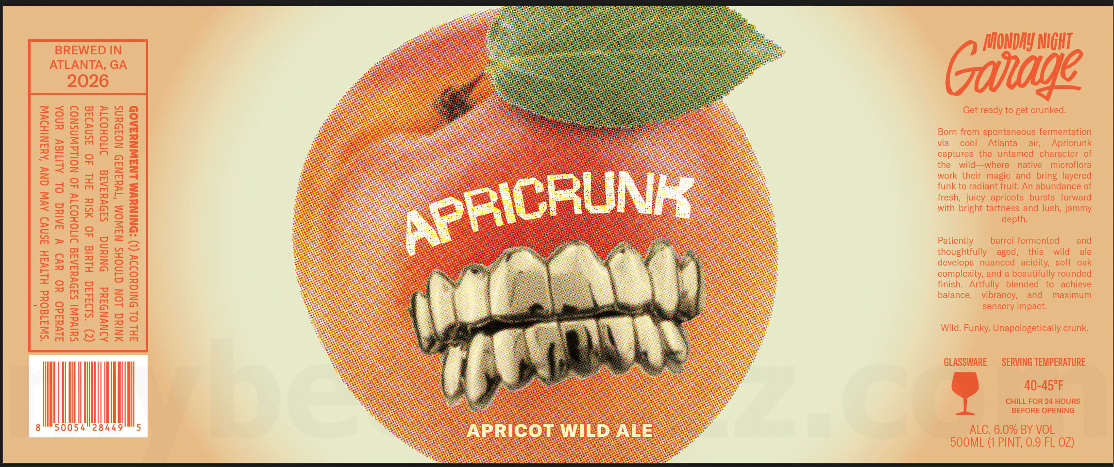 2026 Monday Night Apricrunk 500ml Bottles