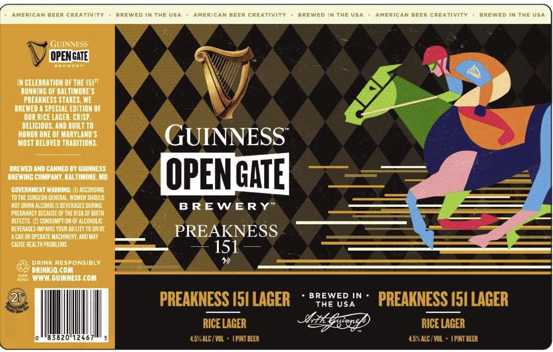 2026 Guinness Open Gate Preakness 151 Lager 16-oz Cans