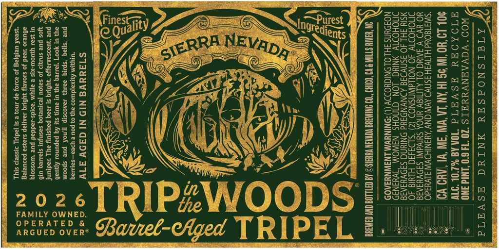 Sierra Nevada Trip In The Woods Gin Barrel Tripel Returning For 2026