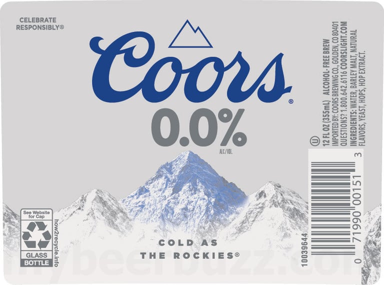2026 Coors 0.0% 12-oz Bottles