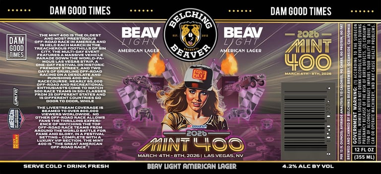 2026 Belching Beaver Beav Light 12-oz Cans