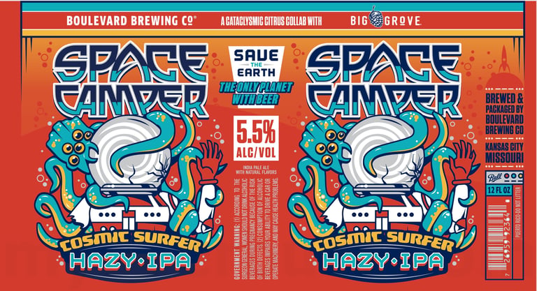 2026 Boulevard Space Camper Cosmic Surfer 12-oz Cans