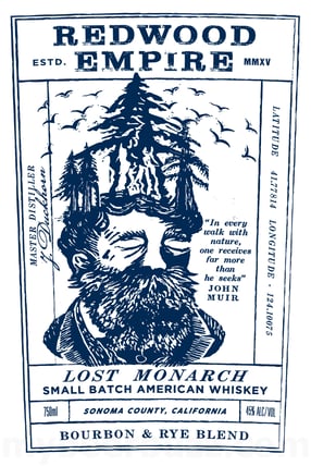 2026 Redwood Empire The Lost Monarch Small Batch Bourbon & Rye Blend 750ml Bottles