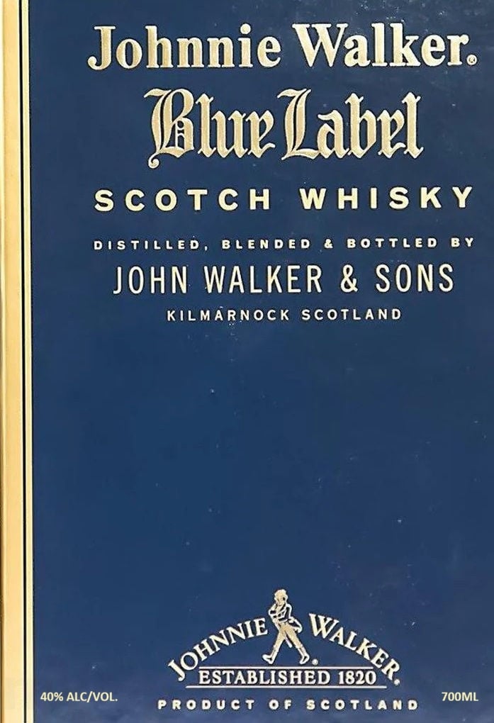 2026 Johnnie Walker Blue Label Scotch Whiskey 700ml Bottles