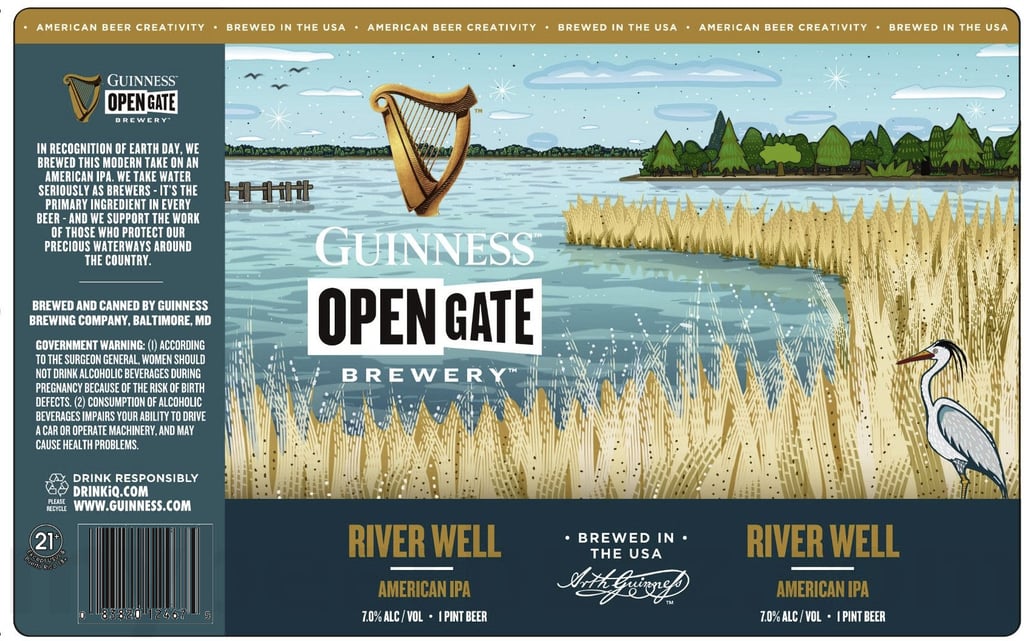 Guinness Open Gate Adding River Well American IPA For Earth Day, Happy Birthday Chester! & Preakness 151 Rice Lager