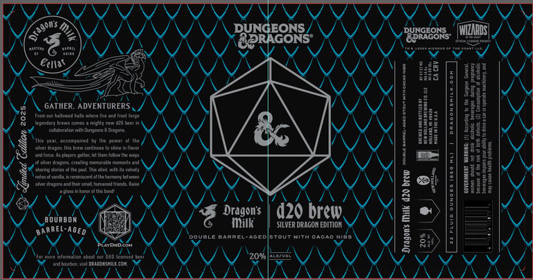 2025 New Holland Dragon's Milk D20 Silver Dragon Edition 22-oz Bottles