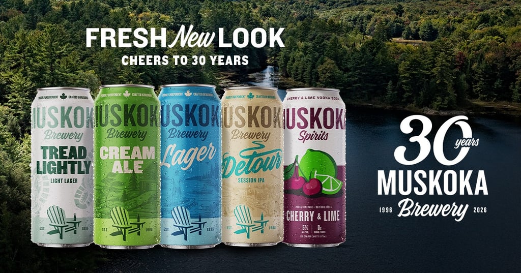 Muskoka Brewery Unveils New Packaging marking 30 Years of Brewing in Cottage Country