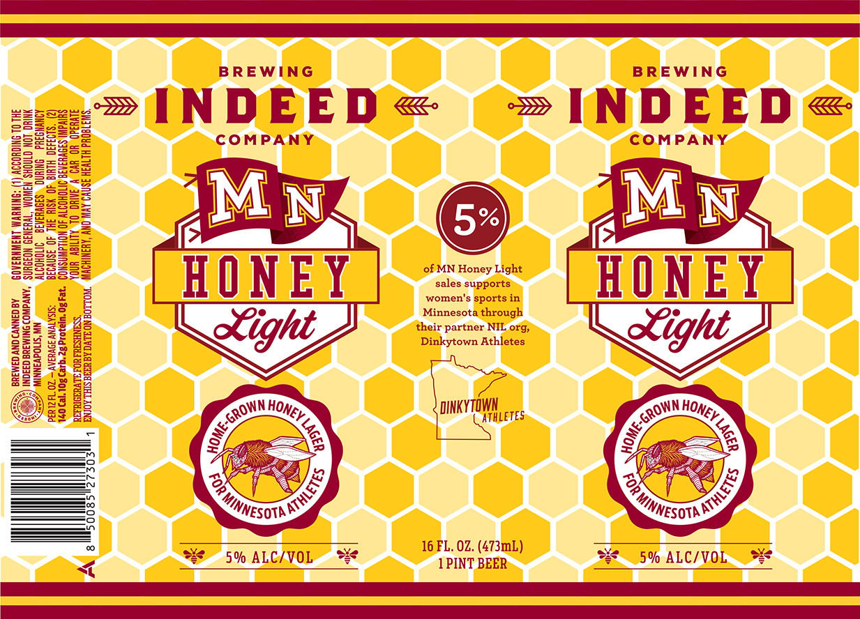 2026 Indeed MN Honey Light 16-oz Cans