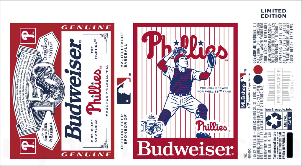 Budweiser Unveils Phillies Baseball & FIFA World Cup Commemorative Cans