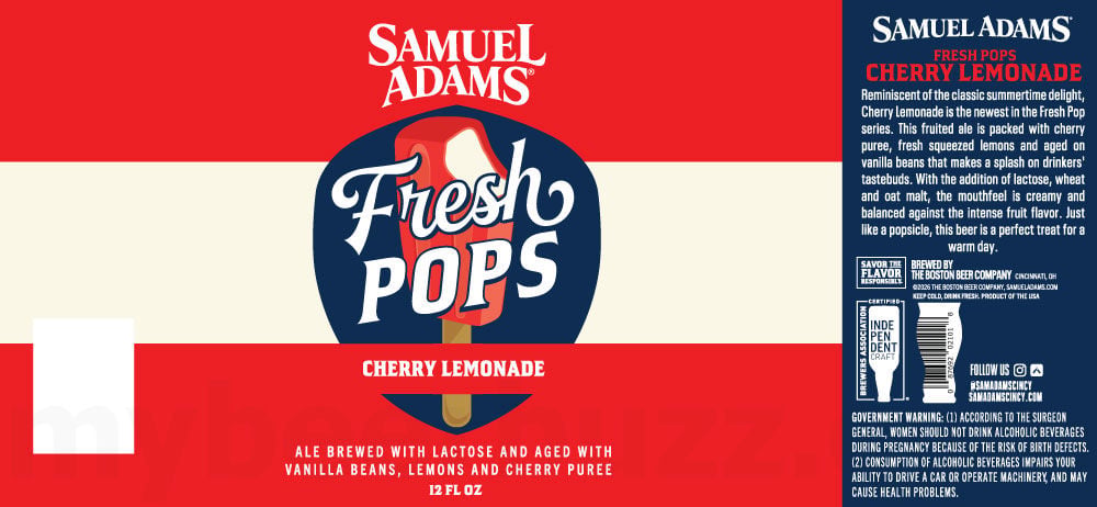 Samuel Adams Adding Fresh Pops Cherry Lemonade Cans