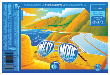WeldWerks West Mode West Coast‑Style IPA With Iconic Coastal Energy
