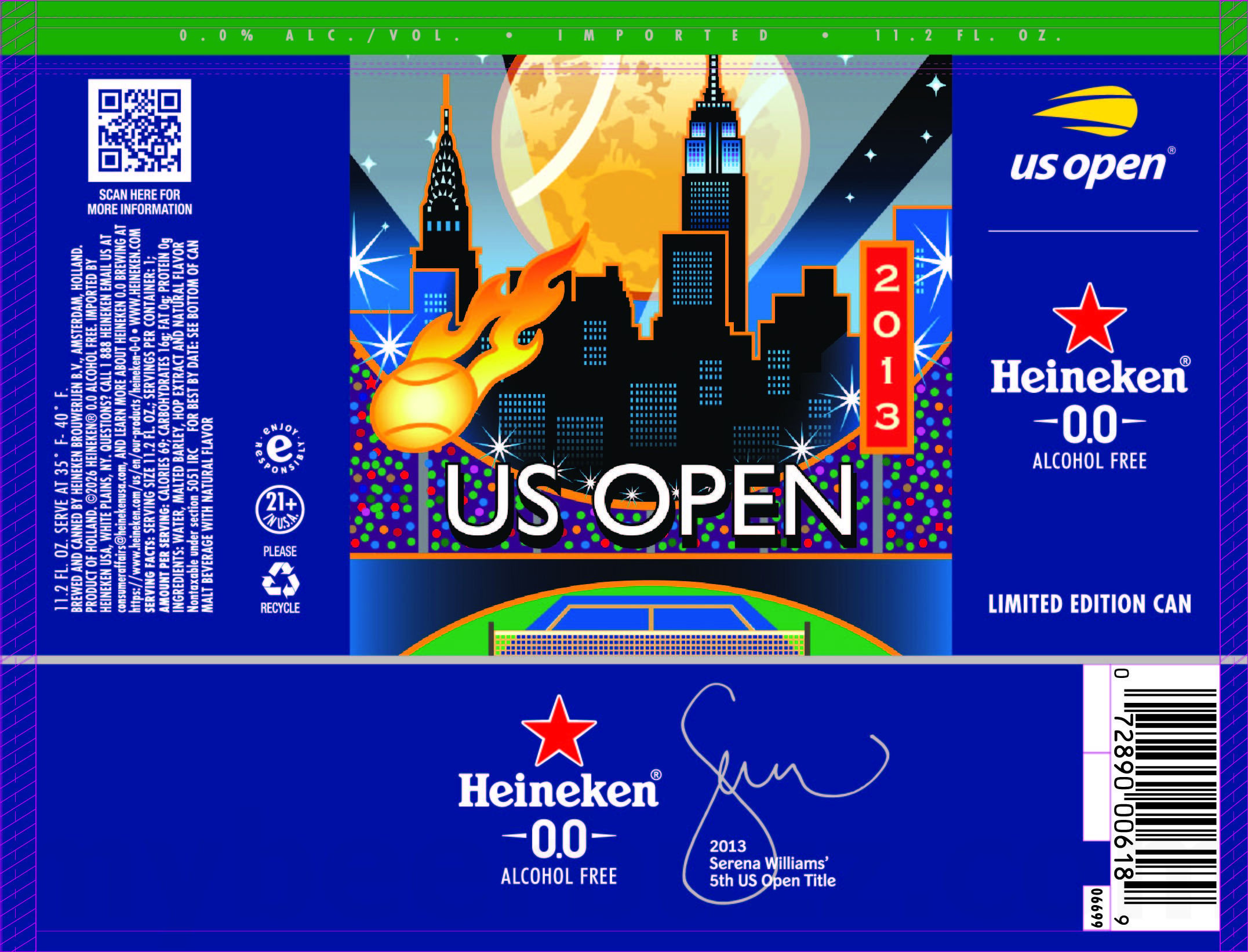 2026 Heineken 0.0 US Open 11.2-oz Cans