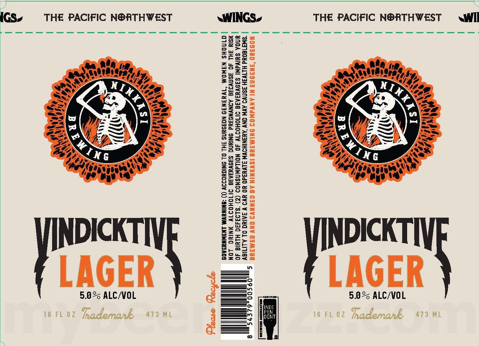 2026 Ninkasi Vindicktive Lager 16-oz Cans