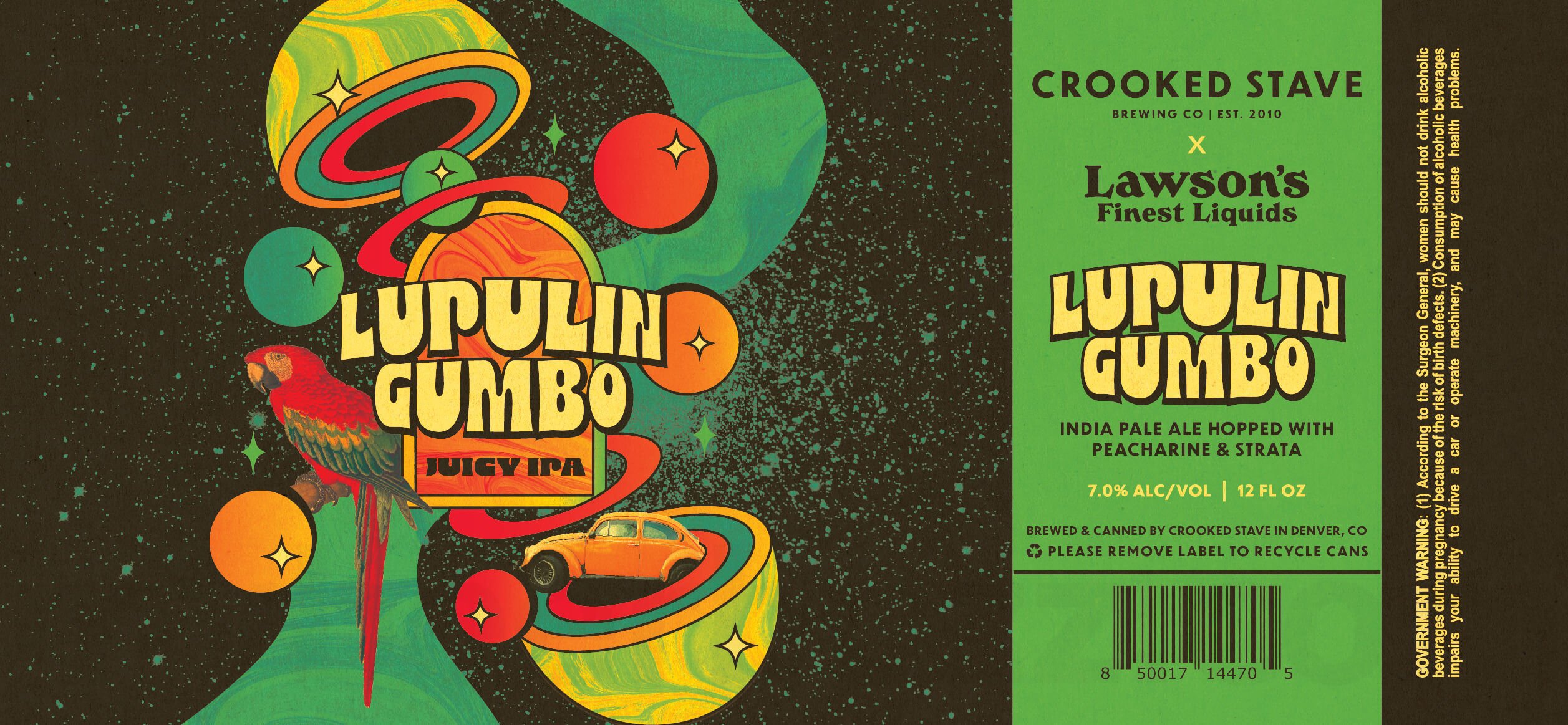 Crooked Stave Working On Lucky Strike Irish-Style Red Ale, Centennial State Of Mind, Lupulin Gumbo & Vintage Vinyl 11 2026 Crooked Stave Lupulin Gumbo 12-oz Cans