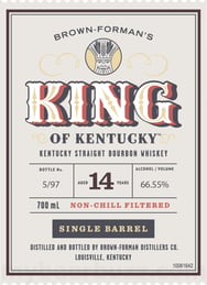 Brown-Forman’s King Of Kentucky 14 Year Straight Bourbon Whiskey