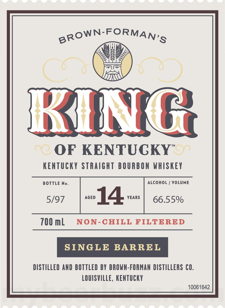 Brown-Forman’s King Of Kentucky 14 Year Straight Bourbon Whiskey