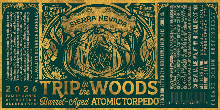 2026 SIerra nevada Barrel-Aged Torpedo 16..9-oz Bottle