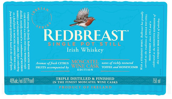 2026 Redbreast Moscatel Wine Cask Edition Single Pot Still Irish Whiskey 750ml Bottles