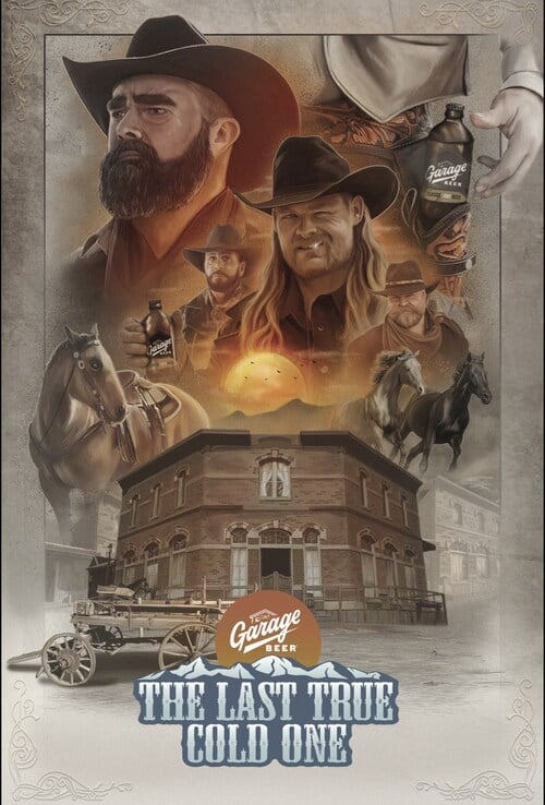 Garage Beer Launches Bottles with "The Last True Cold One," a Western Starring Jason and Kylie Kelce