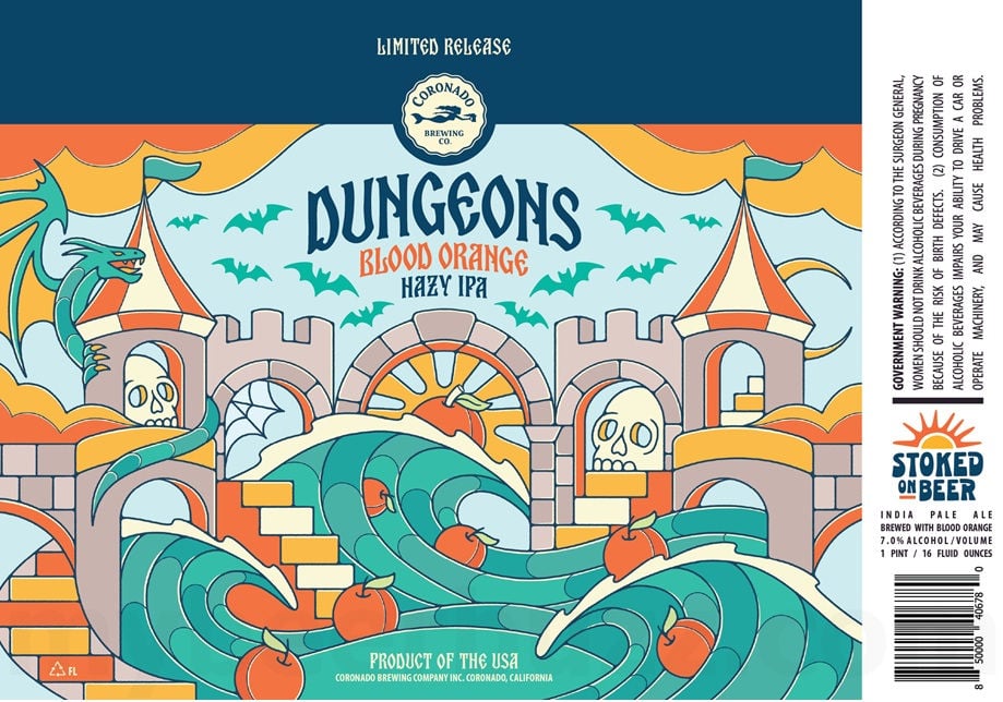 2026 Coronado Brewing Dungeons Blood Orange 16-oz Cans