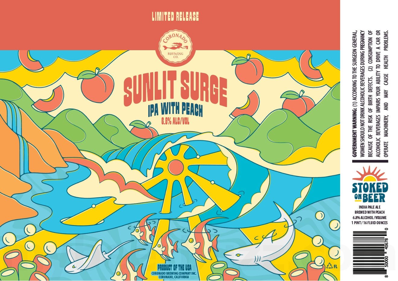 Coronado Brewing Adding Crocodile Rock Citrus IPA, Sunlit Surge & Dungeons Blood Orange Hazy IPA 10 2026 Coronado Brewing Sunlit Surge 16-oz Cans