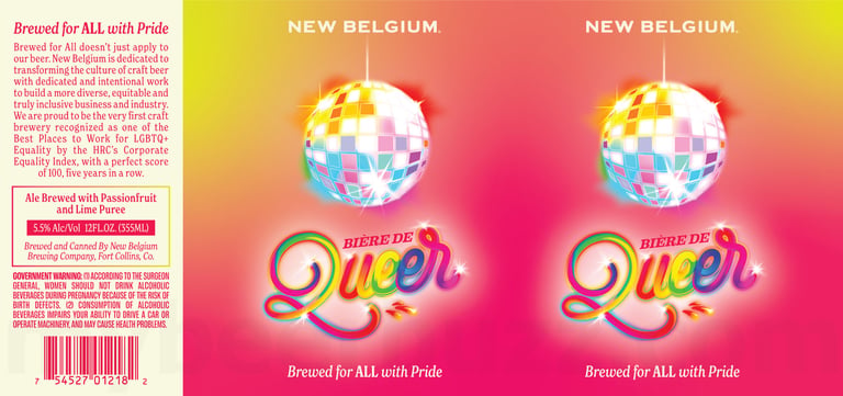 2026 New BelgiumBière De Queer 12-oz Cans