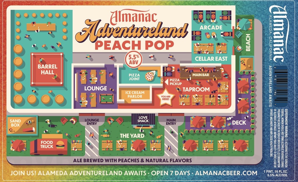 Almanac Beer Reinvents Itself With Adventureland and Debuts Adventureland Peach Pop Ale