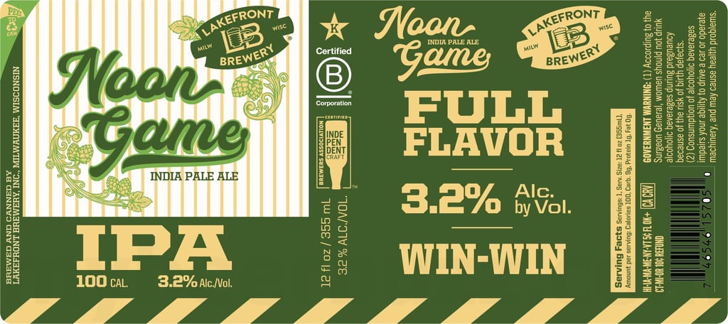 Lakefront Adding New 3.2%-AbV Noon Game IPA