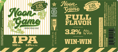 Lakefront Adding New 3.2%-AbV Noon Game IPA