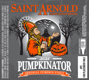Saint Arnold Working On 2026 Pumpkinator, Bourbon Pumpkinator & Cocoa Nib Bourbon Pumpkinator