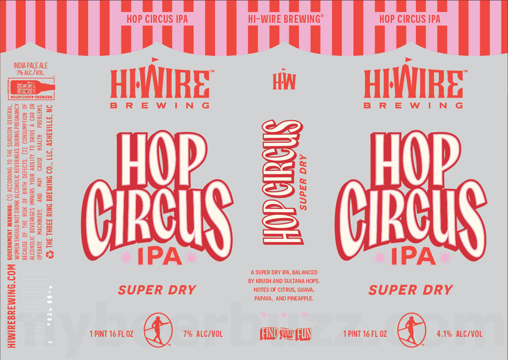 Hi-Wire Brewing Adding Hop Circus Super Dry IPA, No Quarter & Peach White Tea Gose