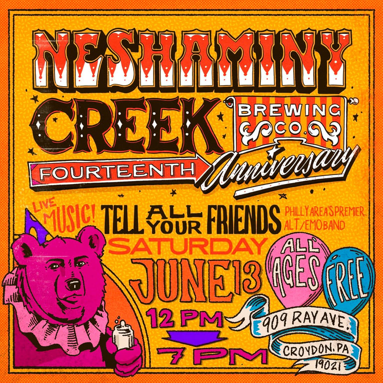 Neshaminy Creek Brewing Co. Celebrates 14 Years with Free Anniversary Party