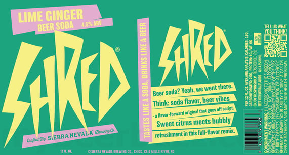 2026 Sierra nevada Shred Lime Ginger 12-oz Cans