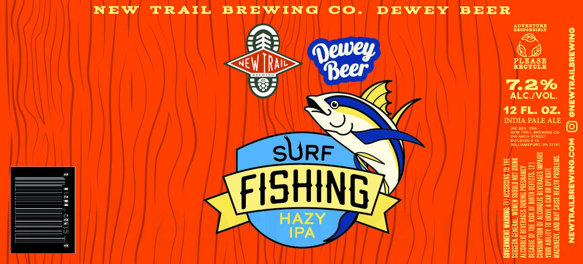 New Trail Brewing Co. Announces “Off The Grid” West Coast‑Style Pilsner — A Bright, Hop‑Forward Lager Brewed in Williamsport, PA / Anchovy Double Broken Heels / Broken Lustra / Shawnee State Park / Flannel Weather Pink / Surf Fishing Multi Tool / Christmas Ale 18 2026 New Trail Surf Fishing 12-oz Cans.