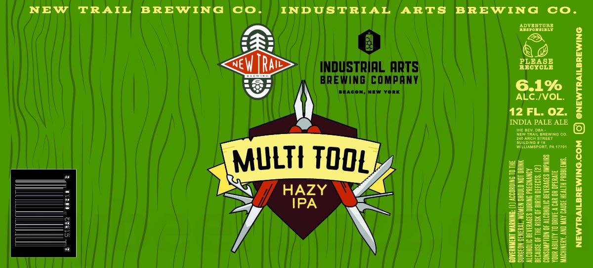 New Trail Brewing Co. Announces “Off The Grid” West Coast‑Style Pilsner — A Bright, Hop‑Forward Lager Brewed in Williamsport, PA / Anchovy Double Broken Heels / Broken Lustra / Shawnee State Park / Flannel Weather Pink / Surf Fishing Multi Tool / Christmas Ale 17 2026 New Trail Multi Tool 12-oz Cans