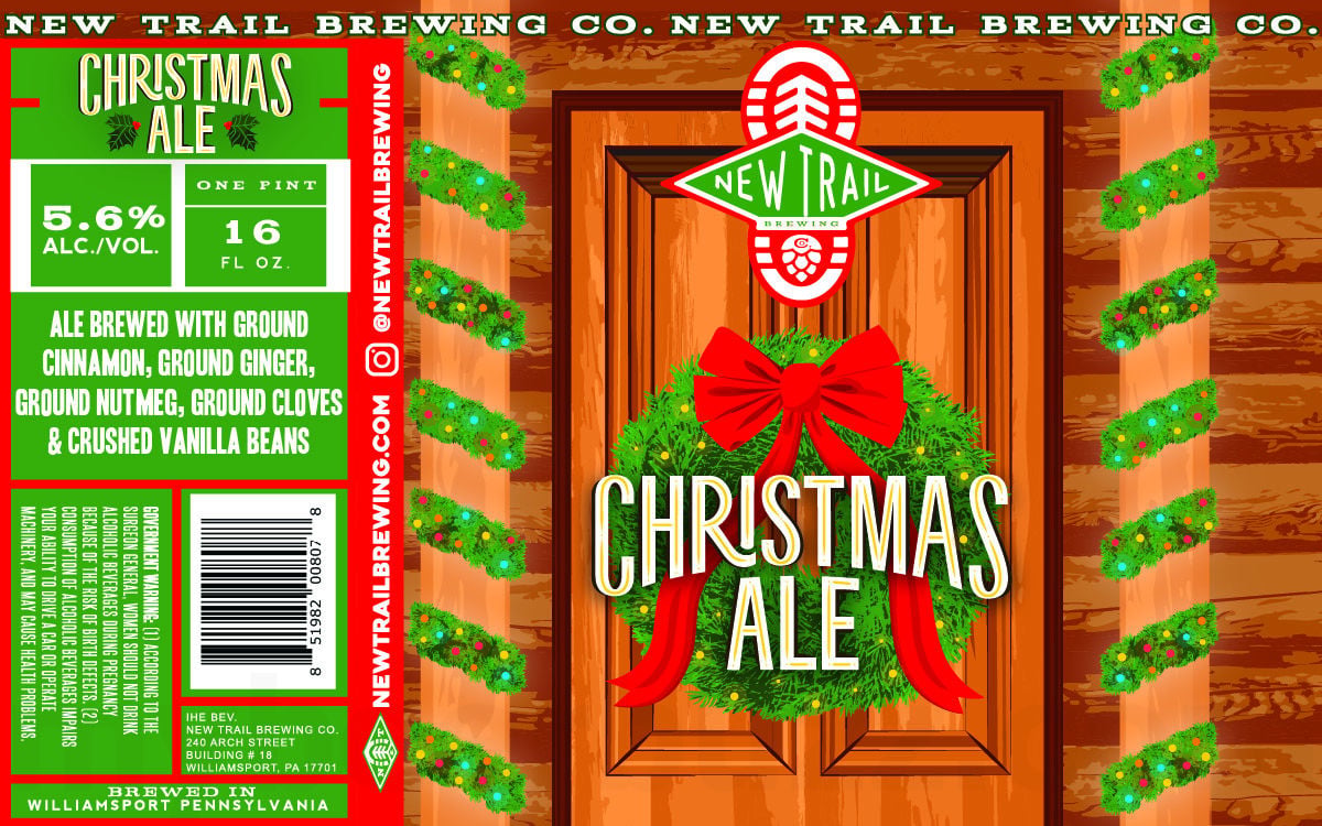 New Trail Brewing Co. Announces “Off The Grid” West Coast‑Style Pilsner — A Bright, Hop‑Forward Lager Brewed in Williamsport, PA / Anchovy Double Broken Heels / Broken Lustra / Shawnee State Park / Flannel Weather Pink / Surf Fishing Multi Tool / Christmas Ale 16 2026 New Trail Christmas Ale 16-oz Cans