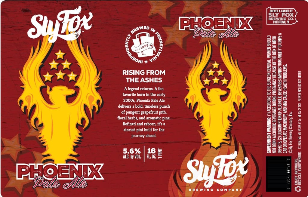 Sly Fox Updating Phoenix Pale Ale 16-oz Cans