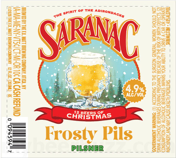 2026 Saranac 12 Beers Of Christmas 12-oz Bottles